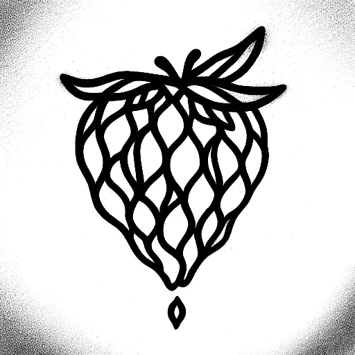 strawberry tattoo design idea