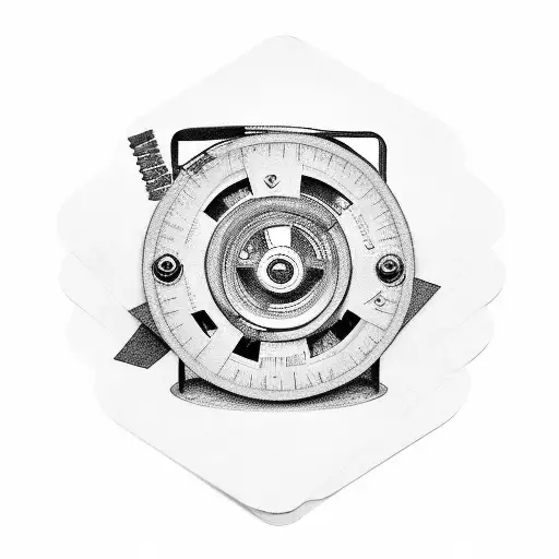 film reel with cards tattoo design idea