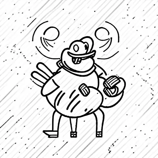 A weightlifter lifting a rubber ducky instead of a barbell tattoo design idea