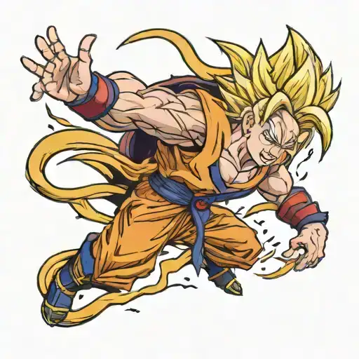 super saiyan 2 gohan tattoo design idea
