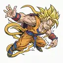 super saiyan 2 gohan tattoo design idea