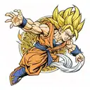 super saiyan 2 gohan tattoo design idea