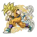 super saiyan 2 gohan tattoo design idea