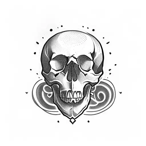 Skull tattoo design idea