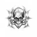 Skull tattoo design idea