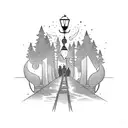 A lamp illuminating a path towards success tattoo design idea