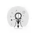 A lamp illuminating a path towards success tattoo design idea