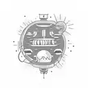 A lamp illuminating a path towards success tattoo design idea