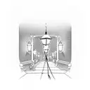 A lamp illuminating a path towards success tattoo design idea