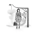 A lamp illuminating a path towards success tattoo design idea