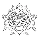 fire rose unity survivor symbol with flowers  tattoo design idea