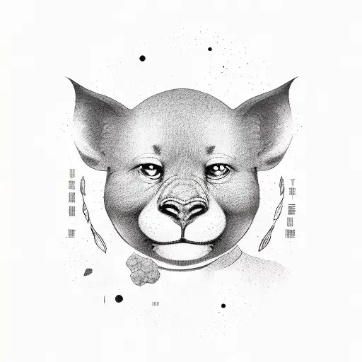 the word Kaboo in cute font with Mandela artwork around it tattoo design idea