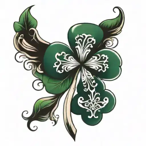 shamrock and a number 18 tattoo design idea