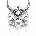 roaring Lion side profile tattoo design idea