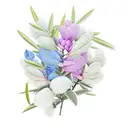 oleander flower stick  hugged by two father tattoo design idea