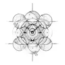 clock melting into sacred geometry  tattoo design idea