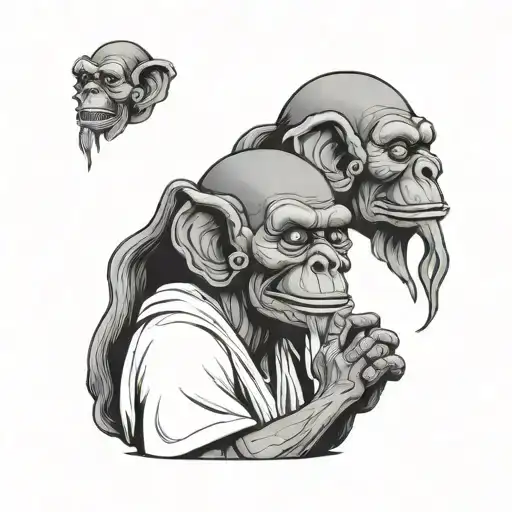 hear see speak no evil tattoo design idea