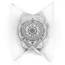 arm band with Indian touch tattoo design idea