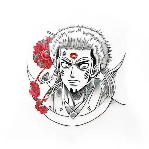 zoro anime tattoo design idea