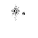 a skull and crossbones tattoo design idea