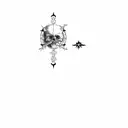 a skull and crossbones tattoo design idea