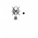 a skull and crossbones tattoo design idea