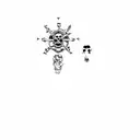 a skull and crossbones tattoo design idea