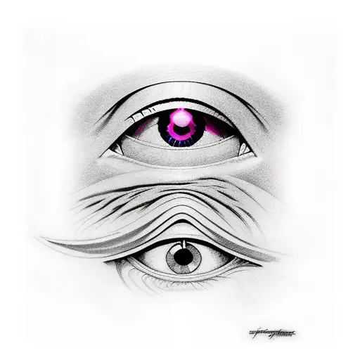goldan spiral de vinci mixed with itachi sharingan is the beckround in the front there is itachi tap sence tap the head  tattoo design idea