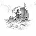 Odysseus' journey tattoo design idea