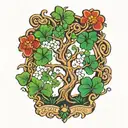 irish tree tattoo design idea