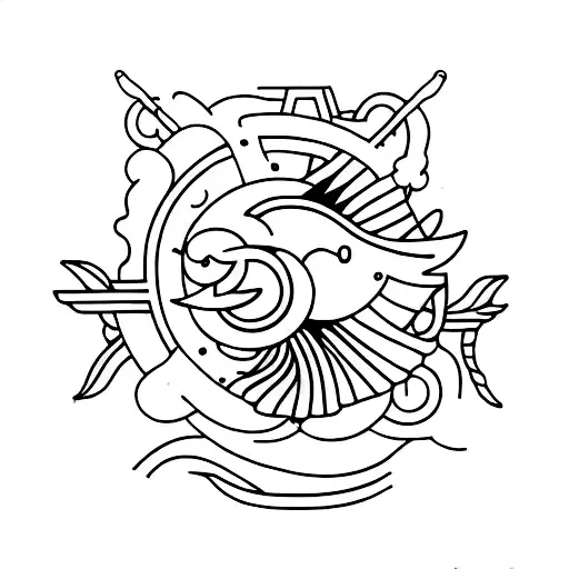 Triathlon tattoo design idea