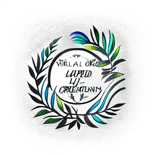 laurel wreath tattoo design idea