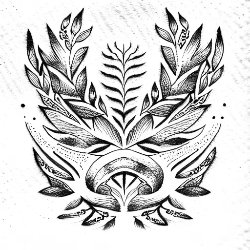 laurel wreath tattoo design idea