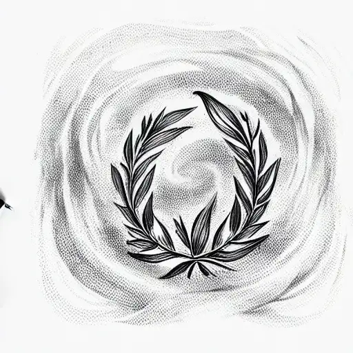 laurel wreath tattoo design idea