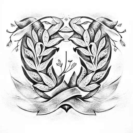 laurel wreath tattoo design idea