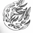 laurel wreath tattoo design idea