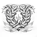 laurel wreath tattoo design idea