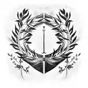 laurel wreath tattoo design idea