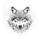 Wolf teeth tattoo design idea