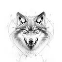 Wolf teeth tattoo design idea