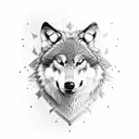 Wolf teeth tattoo design idea