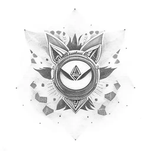 Umbreon with Majora's mask tattoo design idea