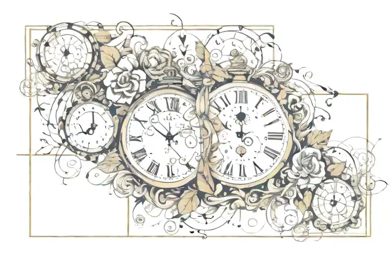 live in present time tattoo design idea