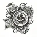 live in present time tattoo design idea