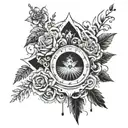 live in present time tattoo design idea