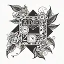 live in present time tattoo design idea