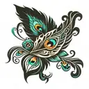 peacock feather tattoo design idea