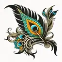 peacock feather tattoo design idea