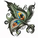 peacock feather tattoo design idea