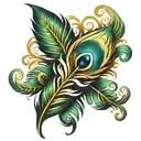 peacock feather tattoo design idea
